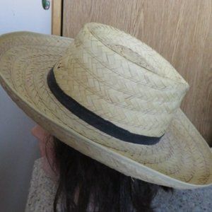 Vintage Men's STRAW Summer HAT Size 21 5/8" (55 cm) Med/Large (K231)